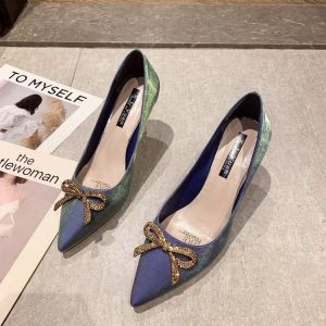 Giày Cao Gót Màu Đỏ Rượu Vang Cho Nữ Giày Cưới Đính Nút Thắt Giày Đế Cao Gót Kiểu Pháp Giày Đơn Đế Thấp