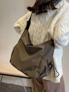 Trendy Womens Large Capacity Canvas Nylon Shoulder Crossbody Bag Casual Lazy Style Workwear Fashion New Model Handbag