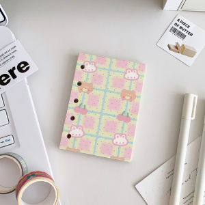 K-style Girl Cartoon Loose-Leaf Transparent Journal Book M5 Cute Bear Notebook Good-looking Portable Notepad