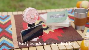 【Lazada preferred】Mini Fan Portable USB Neck Fan Portable Fan Strong Wind Handheld Fan USB Rechargeable Digital Display Hanging Neck Fan Foldable Table Desk Mini Fan Mobile Phone Stand Fan 5 Level Wind Adjustment 手持小风扇