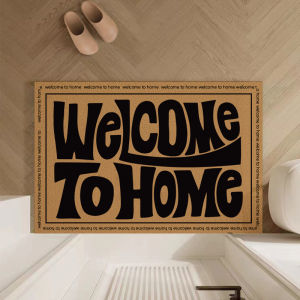 Modern Minimalist Entrance Door Mat Customizable Silk Circle Home Entrance Rug Anti-Slip Carpet for Hallway Geometric Pattern