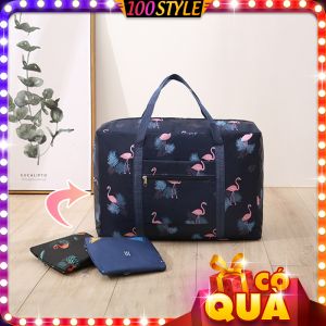 Túi Du Lịch Loại Tốt Chống Nước Pattern Xếp Gọn Thời Trang Hàn - 100style