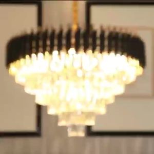 North crystal chandelier living room high ceiling lamp bedroom light restaurant decorative lamp 23