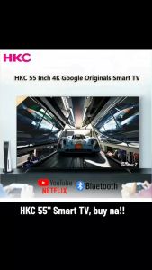 Android TV 4K Ultra HD Smart Television 55\" ChromeCast Built-in Hey Google Dolby Audio 60Hz LED TV HKC HK5551A