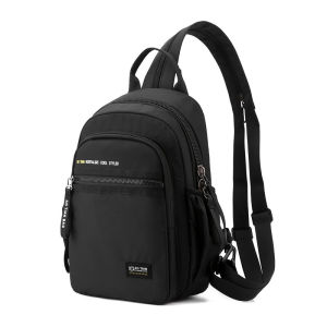 2025 New Multifunctional Mens Chest Bag Casual Travel Backpack Mobile Phone Crossbody Bag Leisure Style Oxford Cloth Material
