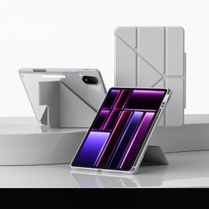 Support Multi Angles Foldable Acrylic Hard Case for Redmi Pad 2 2025 11 Inch Redmi K Pad 8.8 Inch with Pencil Holder