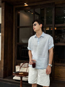 Áo Thun Polo Nam Cleanfit Cổ Polo Tay Ngắn Vải Lanh Mùa Hè Nhanh Khô Phong Cách Retro Cổ Polo Nam Tay Lửng Thoáng Khí