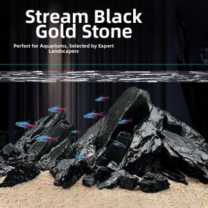 MIVOFIVO | Aquarium Landscape Set Pebbles Shale Decorative Stone for Turtles Basking Platform