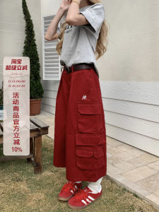 Quần Ống Rộng Nhiều Túi Phong Cách Mỹ Rộng Rãi Cho Nam Quần Dài Thường Ngày Ống Đứng Quần Dài Tám Điểm Mùa Xuân