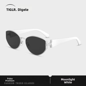 DIGELE | Vintage Cat Eye Anti-UV Flattering Oval/Face Shaping Sunglasses