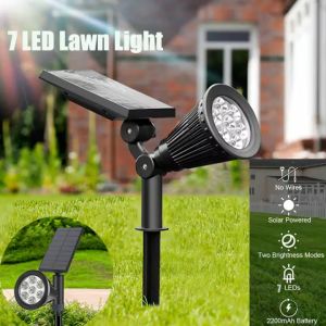 Đèn treo cố định năng lượng mặt trời 7led tích hợp pin lithium 2200mah đèn chiếu sáng sân vườn bãi cỏ sân vườn rgb nhiều màu ngoài trời