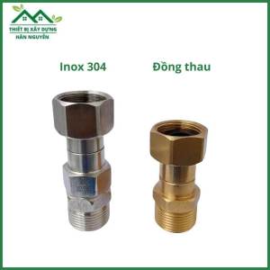 Chống xoắn dây rửa xe ren 22mmkhớp nối nhanh chống xoắn inox 304đồng thau