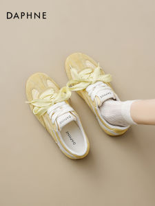 Daphne | Giày Sneaker Nữ Mùa Thu Phong Cách Casual Màu Vàng