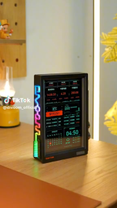 Divoom Digital Picture Frame with LED Light - Elegant Wall Art & Time Display