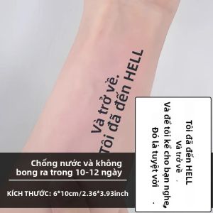 1 Miếng Dán Hình Xăm Tạm Thời Chống Thấm Nước Lâu Trôi Thiết Kế Câu Tiếng Anh Cho Cánh Tay Chân Ngực Thích Hợp Cho Độ Tuổi 14+