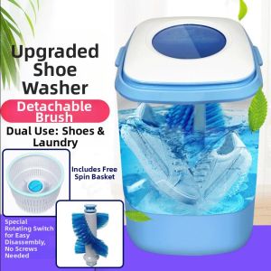 ZHUOLESHI | Detachable Wash and Spin Multi-purpose Shoe and Clothing Washer Blue Light