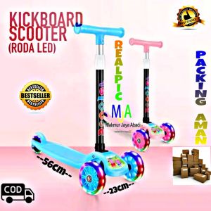 (BISA COD) PROMO Scooter Kickboard Skuter Otoped Anak Lampu Roda 3