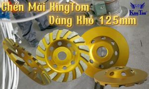 Chén Mài 125mm KingTom Vàng Khô - Mài Bê Tông Đá Cứng