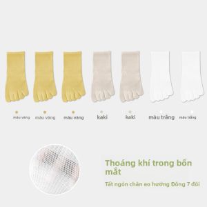 MiiOW | Tất ngắn thể thao chống mùi mồ hôi mùa hè cho nữ Tất cotton mỏng năm ngón chống vi khuẩn Tất chống nấm mốc mùa thu