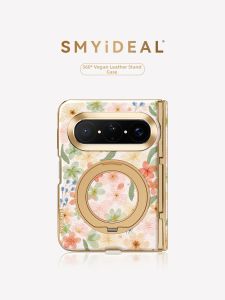 Smyideal | Universal Foldable Phone Case 360 Degree Rotatable Stand Full Wrap-around Protection Watercolor Floral Business Style