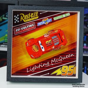 Dustproof Lightning McQueen Speed Racer LEGO Set Display Frame