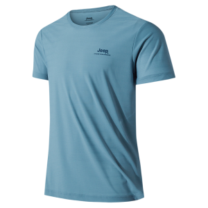 Jeep | Jeep Quick Dry T-Shirt Mens Summer New Breathable Elastic Short Sleeve Outdoor Running Sports Top Polyester Nylon Fabric