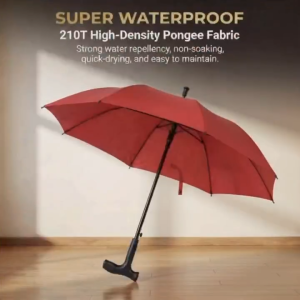 BIN LU Umbrella for Elderly with Anti Slip Cane Support Heavy Duty UV Protection Walking Umbrella Large Golf Umbrella Long Handle Umbrella for Senior Citizen Lola Tatay Outdoor Rain Umbrella Payong Matibay