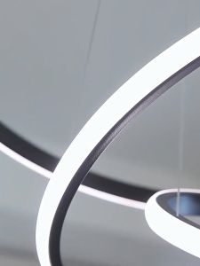 Nordic adjustable LED three ring three color modern chandelier Living room Dining room Kitchen bedroom indoor home lighting
