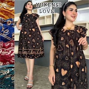 Renna Dress Jumbo Rayon Tebal Zipper Depan Busui / Dress Keseharian Daster Santai Jumbo Busui Bumil