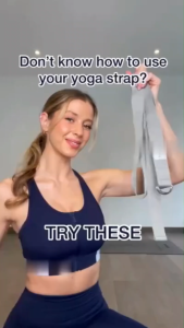 Tali Yoga Strap Belt D Ring Resistance Pilates Stretch Rope Alat Bantu Otot Bisa Pilih