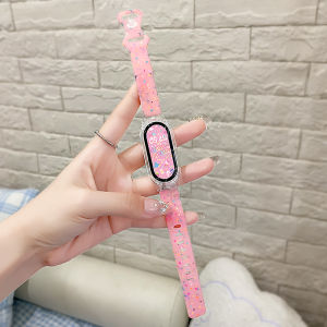 Xiaomi สร้อยข้อมือสมาร์ท 9/8 สายซิลิโคนน่ารักสาวกีฬานาฬิกาเหมาะสําหรับ MIUI/Xiaomi Ceramic Edition ฤดูร้อนผลิตภัณฑ์ใหม่