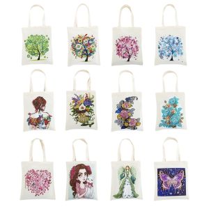 A flower/figure/butterfly/diamond painting set bag made of canvas suitable for convenient use when going out