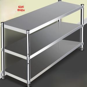 Giá Để Đồ Nhà Bếp Bằng Thép Không Gỉ Nhiều Lớp Sàn Giá Để Nồi Giá Để Lò Vi Sóng Giá Để Đồ Dùng Nhà Bếp Bền Bỉ Đồ Dùng Nhà Bếp Cho Sinh Viên Phong Cách Nhật Bản