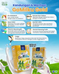 Susu GoMilku Gold Sr12 susu kambing Etawa untuk kesehatan tulang dan sendi