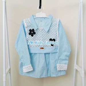 Blouse Anak Perempuan 2 in 1 Usia 1 Sampai 12 Tahun Rompi Lepas Pasang/Kemeja Anak Perempuan/Dress Anak Perempuan