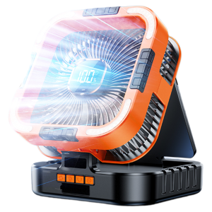 KUMENG | Solar-Powered Portable Desk & Car Fan with Large Wind Power Long Battery Life Oscillating Cooling USB Charging