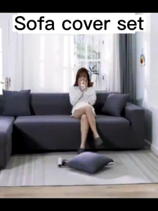 [PH STOCK&COD] 1/2/3/4 seat L type or regular type sofa cover Ordinary elastic sofa cover Free pillowcase Universal