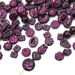 Acrylic Baroque Vintage Beads: Magic Mirror Heart & DIY Jewelry Making Accessories