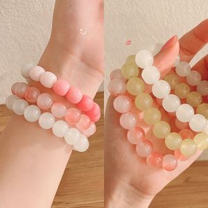 สร้อยข้อมือลูกปัดหยกขาว โซ่พระพุทธเจ้าสำหรับเด็กนักเรียนประถมศึกษา โซ่หยิบจับหยิบจับสำหรับผู้หญิง โซ่หยิบจับหยิบจับเพื่อลดความเครียด