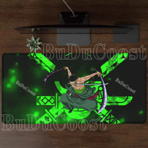 Bandai | Roronoa Zoro Anime One Piece Gaming Mouse Pad Gamer Computer HD printing Mousepad Keyboard Carpet Non-Slip Office XXL Desk Mat
