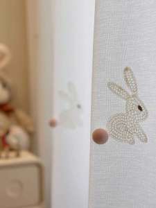 1Pc Childrens Room Cute Rabbit Relief Hairball Tail Daughter Princess Room Curtains and Window Screens