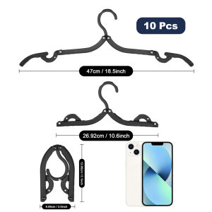 10pcs Portable Travel Hangers Outdoor Camping Hangers Clothes Hangers for Hanging Shirts T-Shirts Blouses