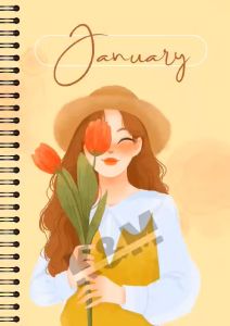 MONTHLY PLANNER - WOMEN COVER (WIRED NOTEBOOK)