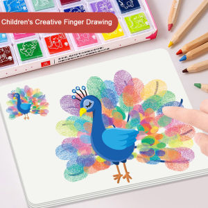Childrens Finger Print Ink Game Kindergarten DIY Graffiti Toys Kids Creative Drawing Early Education Educational Toys For Girls
