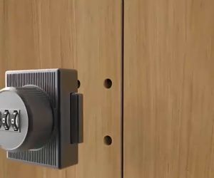 Khóa số cho tủ ngăn kéo bàn thế hệ mới không cần khoan lỗ (dùng vít từ bên trong) KS688