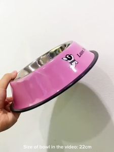 Stainless Colorful Dog and Cat Bowl Food and Water Different Sizes 16cm 18cm 22cm 26cm 30cm 34cm