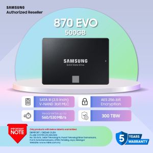 SAMSUNG SSD 870EVO (250GB/500GB/1TB/2TB/4TB)