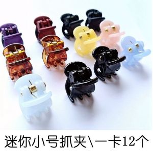 คลิปหนีบผมอะคริลิกสีดำขนาดเล็ก สไตล์เกาหลี คลิปหนีบผมสำหรับผู้หญิง คลิปหนีบผมหน้าม้า คลิปหนีบผมสำหรับผมสั้น คลิปหนีบผมสำหรับผมยาว