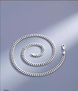 kalung titanium pria motif rantai rapat elegan anti karat