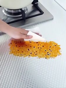 Durable Aluminum Foil Self Adhesive Waterproof Wallpaper Kitchen Sticker DIY Home Decor